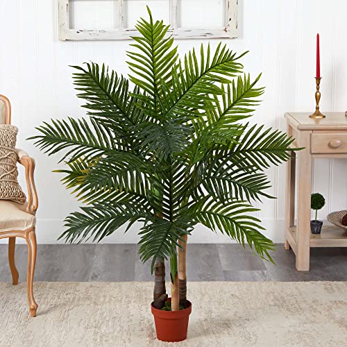 Silky Flower Store Artificial Areca Palm Tree, Nearly Natural Real Touch, Indoor Faux Plant Décor, 4ft 48in x 36in 3 3 Product: Nearly Natural 4ft. Areca Palm Tree (Real Touch)