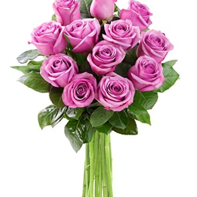 Product: KaBloom PRIME NEXT DAY DELIVERY - Fall Collection - Bouquet of 12 Fresh Purple Roses Fresh.Gift for Birthday, Sympathy, Anniversary, Get Well, Thank You, Valentine, Mother’s Day Fresh Flowers