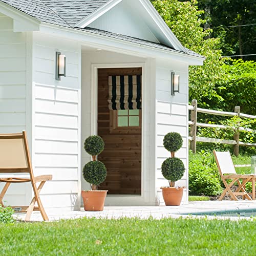 Product: OAZALDA Lifelike Indoor&Outdoor use 3Ft Boxwood Double Ball Topiary Trees Faux Topiary Tree for Porch,Home,Garden Decor(Set of 2)