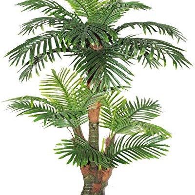 Product: AMERIQUE Gorgeous & Unique 5' Tropical Palm Artificial Plant Silk Tree, Real Touch Technology, with UV Protection, Super Quality