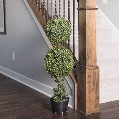 Product: Vickerman Everyday 3 Foot Tall Artificial Boxwood Topiary Double Ball Tree - UV Resistant Indoor Outdoor - Potted Natural Green - Home Patio Faux Decor