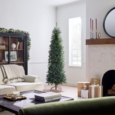 Silky Flower Store National Tree Company Green Kingswood Fir Artificial Slim Christmas Tree, 7 Feet, 29 inch base diameter 9 9 Product: National Tree Company Artificial Slim Christmas Tree, Green, Kingswood Fir, Includes Stand, 7 Feet