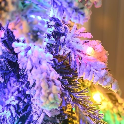 Silky Flower Store HOMCOM Prelit Pencil Artificial Christmas Tree, Snow Flocked Branches, 150 LED Lights, Downswept Shape, 5ft 17 17 Product: HOMCOM 5ft Tall Prelit Pencil Artificial Christmas Tree Holiday Décor with 334 Snow Flocked Branches, 150 Warm White or Colorful LED Lights, Downswept Shape