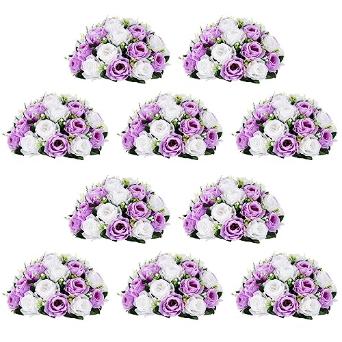 Stunning NUPTIO Large Lilac Artificial Flower Centerpieces - 10 Pcs, 13.8in Diameter for Elegant Decor - Artificial Flower Arrangements Product: Stunning NUPTIO Large Lilac Artificial Flower Centerpieces - 10 Pcs, 13.8in Diameter for Elegant Decor