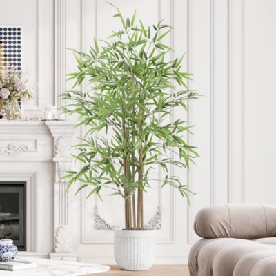 Product: YOLEO 5FT Artificial Bamboo Tree - Lifelike Faux Silk Plant for Home & Office Decor