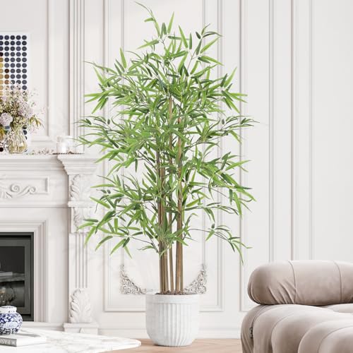 YOLEO 5FT Artificial Bamboo Tree - Lifelike Faux Silk Plant for Home & Office Decor - Artificial Flower Arrangements Product: YOLEO 5FT Artificial Bamboo Tree - Lifelike Faux Silk Plant for Home & Office Decor