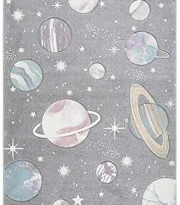 Silky Flower Store SAFAVIEH Carousel Kids Grey Lavender Non Shedding Area Rug, Boys Girls Playroom Nursery Bedroom, 5'3 x 7'6 7 7 Product: SAFAVIEH Carousel Kids Collection Area Rug - 5'3" x 7'6", Grey & Lavender, Non-Shedding & Easy Care, Ideal for High Traffic Areas for Boys & Girls in Playroom, Nursery, Bedroom (CRK103F)