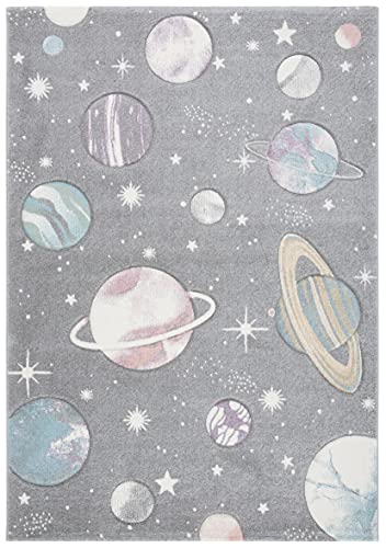 Silky Flower Store SAFAVIEH Carousel Kids Grey Lavender Non Shedding Area Rug, Boys Girls Playroom Nursery Bedroom, 5'3 x 7'6 1 1 Product: SAFAVIEH Carousel Kids Collection Area Rug - 5'3" x 7'6", Grey & Lavender, Non-Shedding & Easy Care, Ideal for High Traffic Areas for Boys & Girls in Playroom, Nursery, Bedroom (CRK103F)