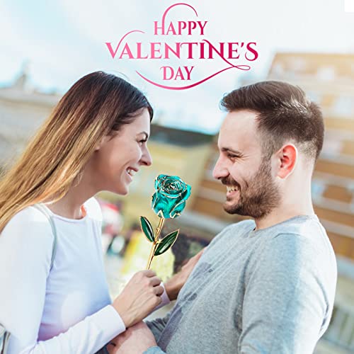 Silky Flower Store 24k Gold Dipped Blue Rose, Mother’s Day Gift for Mom Girlfriend Friends, Decorative Faux Flower, 32.5cm 5 5 Product: 24k Gold Dipped Blue Rose - Perfect Mother's Day Gift for Mom, Girlfriend, or Friends | Everlasting Long Stem Rose for Valentine's Day, Anniversaries, and Birthdays