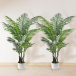 Product: Artificial Palm Tree 4FT, Suntee Fake Tree with White Tall Planter 2 Pack, Faux Tropical Areca Floor Plant in Pot, Artificial Silk Plant for Home Office Living Room Decor Indoor