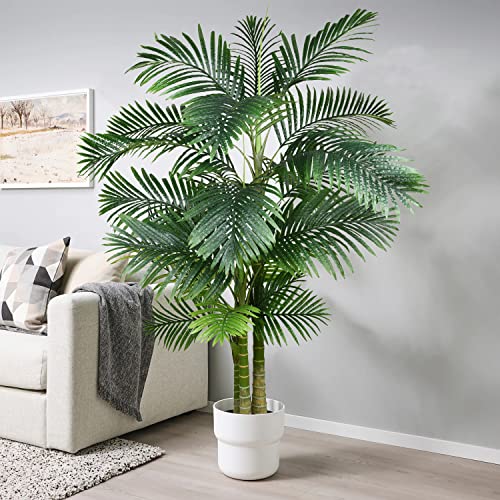 Product: 2 Pack Artificial Areca Palm Tree Plant, 6 Feet Fake Palm Tree for Indoor Outdoor Modern Decoration Faux Dypsis Lutescens Plants in Pot for Home Office Decor