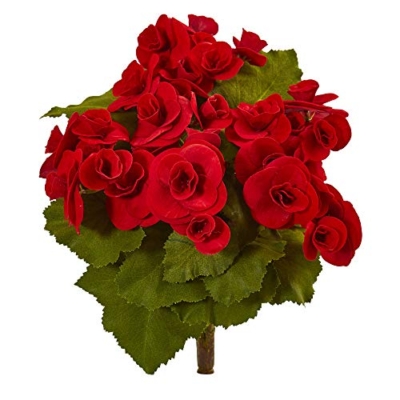 Product: Nearly Natural 11in. Begonia Bush Artificial Flower (Set of 4)