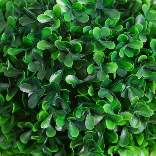 Product: HOMCOM Set of 2 23.5" Artificial Ball Boxwood Topiary Trees with Pot, Indoor Outdoor Fake Plants for Home Office & Living Room Decor