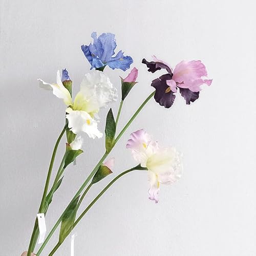 Silky Flower Store Artificial Black Iris Flower Branch, Faux Floral Decoration, Single Stem Home Decor, 32.5cm 2 2 Product: UWYTGF Simulated Flower Decorations, Single Branch Artificial Flowers, Wedding Decorations, Iris Flowers,Black,Soul Eater1
