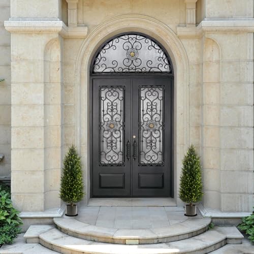 Product: LXNRMHCH Two 3.2FT Artificial Cedar Topiary Trees, UV Resistant Artificial Pine Outdoor Plants for Front Porch Decor, Fake Greenery Outdoor Plants Cypress Realistic Faux Indoor Tree