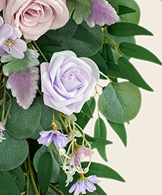 Silky Flower Store Purple Wedding Arch Flowers Kit, 3 Pack, White Draping Fabric, Dusty Lilac Floral Garlands, 26Ft 16 16 Product: Ponatia Purple Wedding Arch Flowers Kit - 3 Pack with 26Ft White Draping Fabric & Dusty Lilac Floral Garlands for Stunning Ceremony & Reception Decor