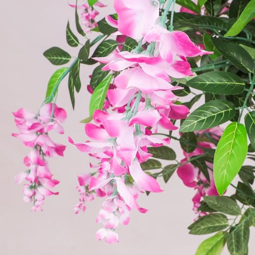 Silky Flower Store 6ft Artificial Wisteria Tree, Faux Floral Tree with Woven Seagrass Basket, Lifelike Indoor Outdoor Decor 6ft 3 3 Product: 6ft Artificial Tree Plants, Fake Wisteria Tree with Woven Seagrass Basket for Indoor Outdoor Home Decor Office Living Room Porch Patio Perfect Housewarming Gift (1)