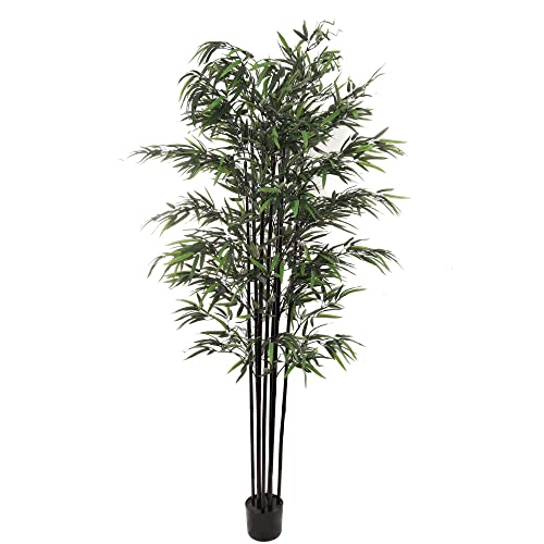 Product: 6ft Bamboo Tree in Black Pot | 1296 Lifelike Silk Leaves | Artificial Trees | Realistic Bark | Perfect for Indoor Use | Home & Office Décor