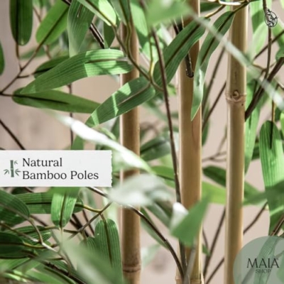 Silky Flower Store Artificial Bamboo Tree Plant, Faux Indoor Floor Plant, House Office Home Décor, 71in 13 13 Product: Maia Shop 71in Artificial Bamboo Tree Plant for House, Apartment or Office – Realistic Fake Indoor Plants for Living Room, Bedroom, Bathroom, Entryway or Patio – Faux Greenery for Home Décor