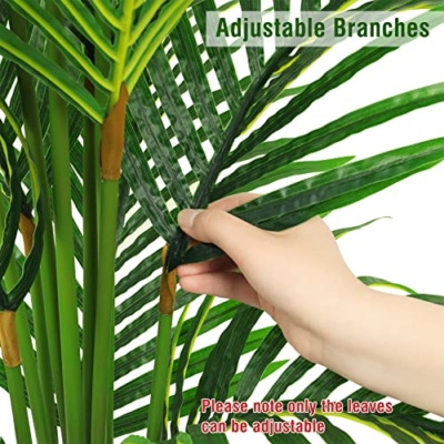 Product: VIAGDO Artificial Areca Palm Tree 4ft Tall Fake Palm Tree Decor with 12 Trunks Faux Tropical Palm Silk Plant Potted Dypsis Lutescens Plants for Modern Home Office Floor Corner Decor Indoor, 2 Pack