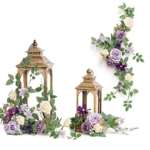 Product: Ling's Moment 6Pack 1.8ft Artificial Flowers Garland Lilac Lantern Flower Centerpieces Light Purple Wedding Aisle Decor Chair Arch Floral for Reception Pew Signs DIY Table Wall Window Decoration