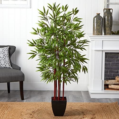 Product: Nearly Natural 5ft. Bamboo Silk Tree with Planter