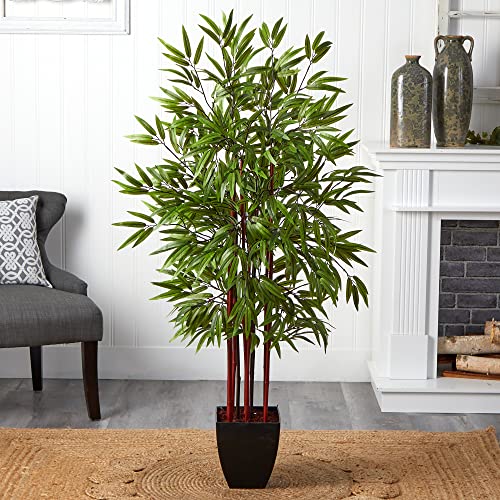 Product: Nearly Natural 5ft. Bamboo Silk Tree with Planter