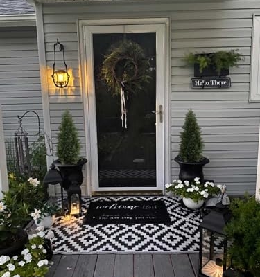 Product: Aveyas 3ft Artificial Cedar Topiary Trees for Outdoor Front Porch Door, 3 Feet Faux Potted Plants Evergreen Fake Pine Cypress Tree for Outside Home Decor (3 ft Tall) - Set of 2 Pack