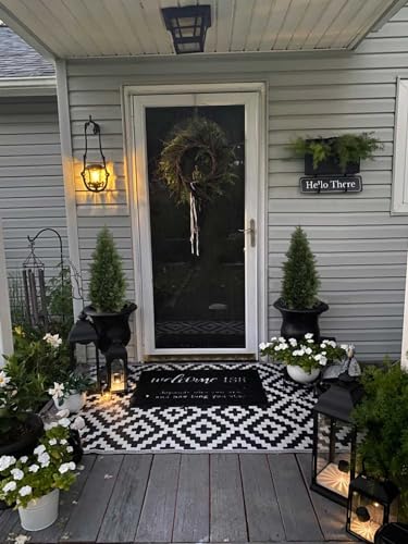 Product: Aveyas 3ft Artificial Cedar Topiary Trees for Outdoor Front Porch Door, 3 Feet Faux Potted Plants Evergreen Fake Pine Cypress Tree for Outside Home Decor (3 ft Tall) - Set of 2 Pack