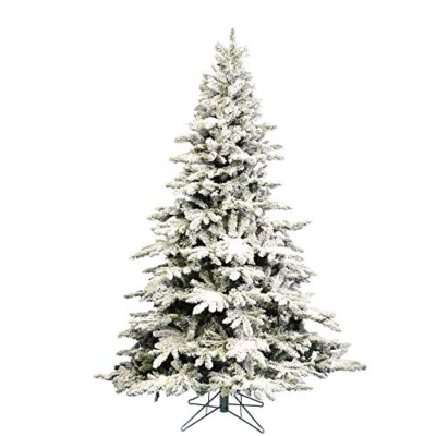 Product: Vickerman 4.5' Flocked Utica Fir Artificial Christmas Tree, Unlit - Snow Covered Faux Tree - Seasonal Indoor Home Decor