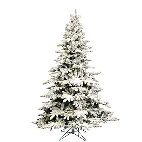 Vickerman 4.5' Flocked Utica Fir Artificial Christmas Tree, Unlit - Snow Covered Faux Tree - Seasonal Indoor Home Decor - Artificial Flower Arrangements Product: Vickerman 4.5' Flocked Utica Fir Artificial Christmas Tree, Unlit - Snow Covered Faux Tree - Seasonal Indoor Home Decor