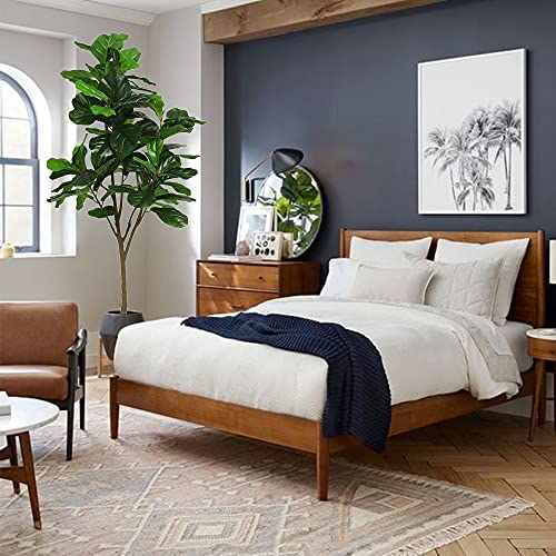 Product: VIAGDO Artificial Fiddle Leaf Fig Tree 6ft Tall 86 Decorative Faux Fiddle Leaves Fake Fig Silk Tree in Pot Artificial Tree for Home Office Living Room Bathroom Corner Decor Indoor