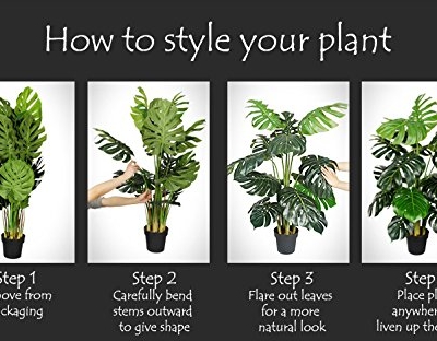 Product: AMERIQUE Gorgeous & Unique 5' Tropical Palm Artificial Plant Silk Tree, Real Touch Technology, with UV Protection, Super Quality