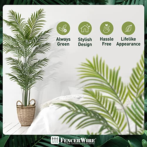 Product: Fencer Wire Artificial Palm Tree - 5/6/7 Feet Faux Dypsis Lutescens Potted Plant for Modern Home Office Decor, Perfect Housewarming Gift