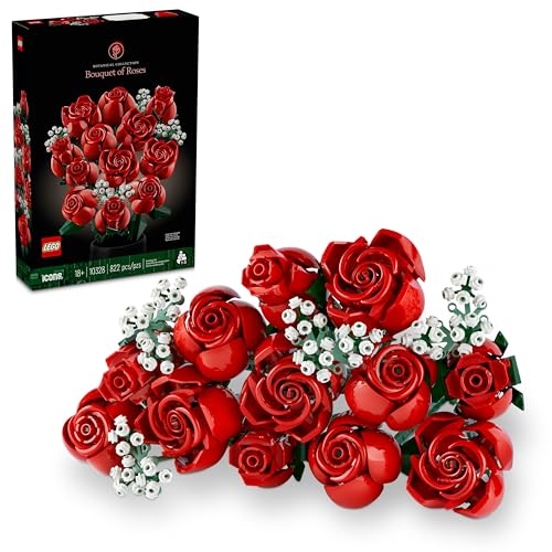 Lego 10328 Icons Rosenstrauß, 12 Rosen, 4 Zweige Schleierkraut - Artificial Flower Arrangements Product: Lego 10328 Icons Rosenstrauß, 12 Rosen, 4 Zweige Schleierkraut