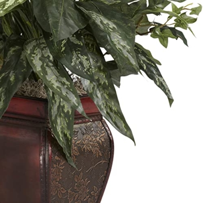 Product: Nearly Natural Mixed Greens & Anthurium with Decorative Vase Silk Plant