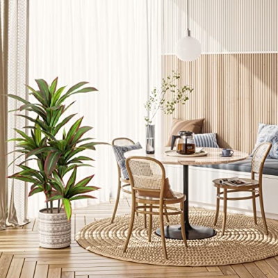 Product: VIAGDO Dracaena Silk Plant Artificial 4ft Faux House Plants with Red Leaf Margin Fake Yucca Palm Trees in Pot Realistic Dragon Tree for Living Room Home Office Decor Indoor Outdoor