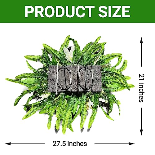 Silky Flower Store Artificial Cemetery Flower Saddle, White Lily Grave Marker Memorial Flowers, UV Resistant Headstone Arrangement 20.5cm 2 2 Product: Realistic White Lily GRPFS Headstone Flower Saddle - Silks Artificial Cemetery Flowers for Graves