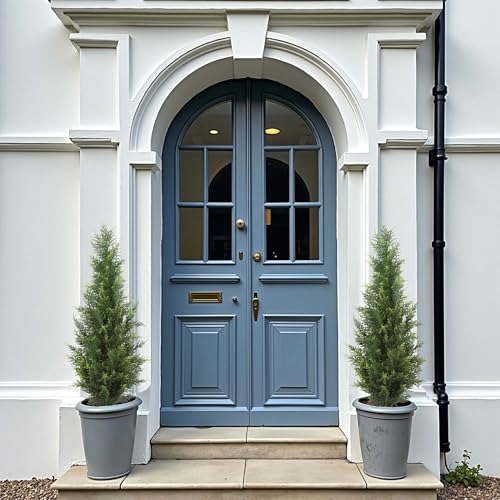 Silky Flower Store Artificial Cedar Topiary Trees, Faux Cypress Potted Trees, Set of 2, Indoor Outdoor Decor, 3FT 4 4 Product: Bohetai Artificial Cedar Topiary Trees 3FT Potted Fake Cypress Trees Faux Evergreen Plants for Home Porch Garden Decor Set of 2