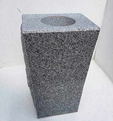 Product: Upstate Stone Works Granite Vase Tapered (5"x4"x9") Gray