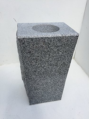 Product: Upstate Stone Works Granite Vase Tapered (5"x4"x9") Gray