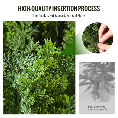 Silky Flower Store Artificial Cedar Topiary Tree, Faux Evergreen Plant, 48 inch Tall, 2 Pieces 5 5 Product: VEVOR Artificial Cedar Topiary Tree, 48 inch Tall (2 Pieces), with Extra Leaves & Pot Faux Evergreen Fake Pine Cypress Trees Plant, UV Rated Artificial Greenery Set for Home Decor Indoor/Outdoor