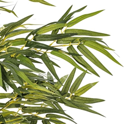 Product: Vickerman 6' Tall Artificial Potted Green Bamboo Tree - Lifelike Home Decor
