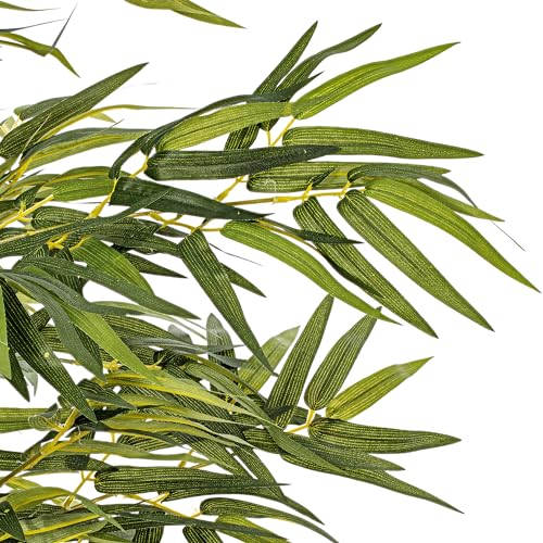 Product: Vickerman 6' Tall Artificial Potted Green Bamboo Tree - Lifelike Home Decor