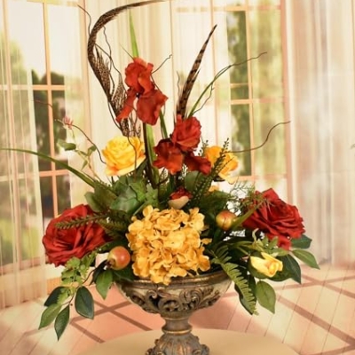 Product: Real Touch DIY Artificial Flower Arrangement: Elegant Roses & Iris for Wedding, Home, and Party Décor