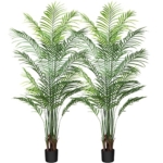Product: Artificial Areca Palm Plant 6Ft Fake Tropical Palm Tree, Perfect Faux Dypsis Lutescens Plants in Pot for Indoor Outdoor House Home Office Garden Modern Decoration Housewarming Gift,2Pcs