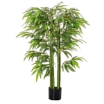 Product: HOMCOM 4.5FT Artificial Bamboo Tree, Decorative Faux Plant in Nursery Pot for Indoor or Outdoor Decor