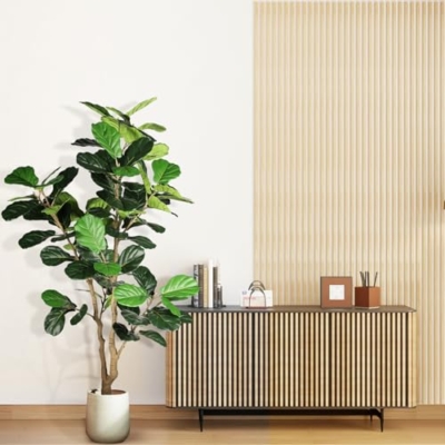 Silky Flower Store Artificial Fiddle Leaf Fig Tree, 6ft Faux Indoor Plant, Lifelike Home Office Decor, 6ft 13 13 Product: FEELEAD Artificial Fiddle Leaf Fig Tree - 6ft Artificial Plant Large Fake Fig Leaf Tree with Plastic Nursery Pot - Faux Ficus Lyrata Tree Artificial Fig Trees for Home Office Store Decor Indoor