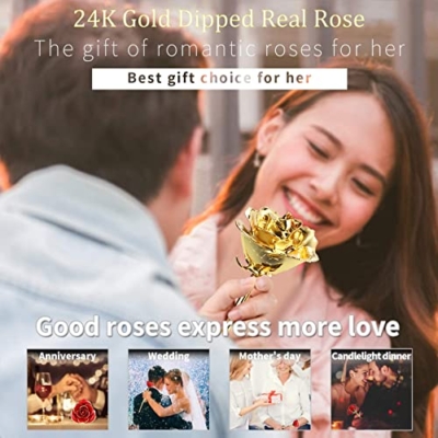 Product: MAXSPT 24K Golden Rose, Gold Dipped Rose Made from Real Rose Best Gifts for her and Great Gifts for My Wife, Golden with Stand
