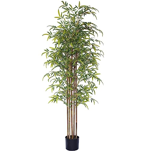 Product: Happygrill Artificial Bamboo Tree, Greenery Plants in Nursery Pot, Decorative Fake Trees Artificial Trees for Home Decor Indoor,Office, Entryway, 5Ft High